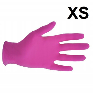 Перчатки нитриловые Benovy XS (100 шт.) Розовый